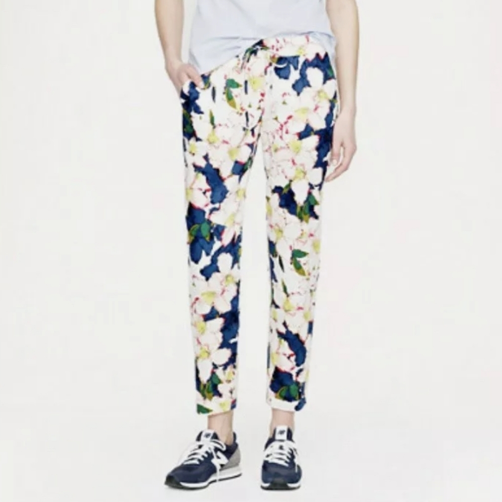 J. Crew Floral Cove Drawstring Pants